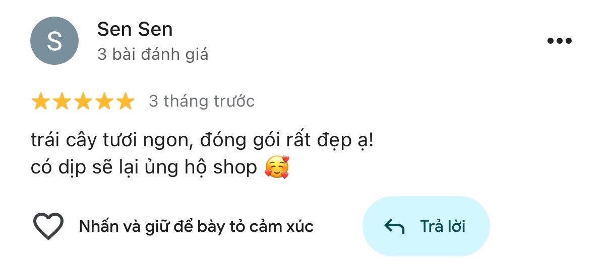 Đánh giá của khách hàng về 212 Fruits