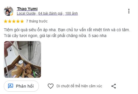 Đánh giá của khách hàng về 212 Fruits